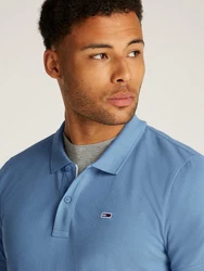 Tommy Jeans Poloshirt TJM SLIM PLACKET POLO Hellblau/Blau