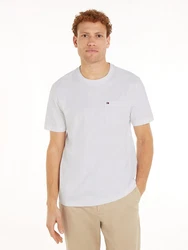Tommy Hilfiger T-Shirt ESSENTIAL SOLID POCKET TEE Weiß/Rot/Creme