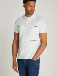 Poloshirt GLOBAL STRIPE BLOCKING REG POLO mit Logo-Stickerei und Logo-Streifen