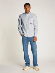 Tommy Jeans Langarmhemd TJM STRIPE OXFORD SHIRT EXT Hellblau/Grau