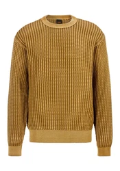 BOSS Strickpullover Agolan  Gelb/Braun/Beige