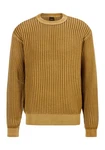 BOSS Strickpullover Agolan  Gelb/Braun/Beige