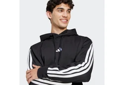 adidas Sportswear Kapuzensweatshirt 3S FL HD Schwarz/Dunkelgrau/Hellgrau