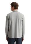 Marc O'Polo Langarm-Poloshirt Khaki/Hellgrau/Grau