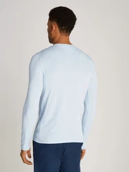 TOMMY HILFIGER Shirt STRETCH SLIM FIT LONG SLEEVE Hellblau/Blau