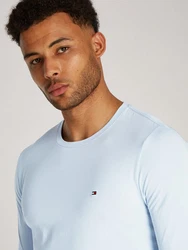 TOMMY HILFIGER Shirt STRETCH SLIM FIT LONG SLEEVE Hellblau/Blau