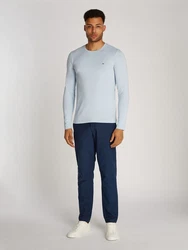 TOMMY HILFIGER Shirt STRETCH SLIM FIT LONG SLEEVE Hellblau/Blau