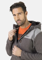 HERO by John Medoox Fleecejacke Braun/Hellgrau/Dunkelgrau/Grau