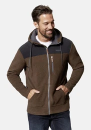 Fleecejacke Hoodie Strick- Fleecejacke fleece Straight Fit Casual Atmungsaktiv fr Herren