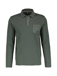 LERROS Poloshirt Langarmpolo Dunkelgrün/Grün/Khaki