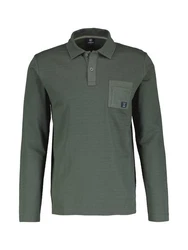 LERROS Poloshirt Langarmpolo Dunkelgrün/Grün/Khaki