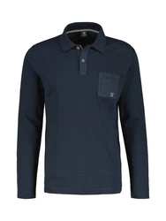 LERROS Poloshirt Langarmpolo Dunkelblau/Blau/Hellblau