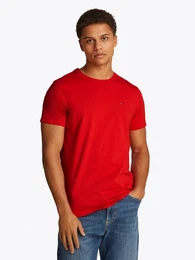 T-Shirt TJM ESSENTIAL SOLID TEE Regular Fit mit Rundhalsausschnitt und dezenter Logo-Flag