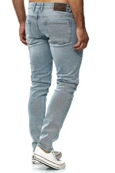 Elara Herren Jeans Slim Fit Hose Denim Stretch Chunkyrayan Hellblau/Blau