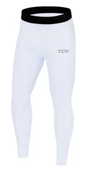 TCA Funktionshose Herren Leggings Kompressionshose Sporthose Weiss