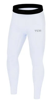 TCA Funktionshose Herren Leggings Kompressionshose Sporthose Weiss