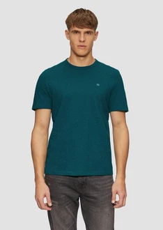 s.Oliver Kurzarmshirt Crew-Neck-Shirt mit Logo
