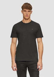 s.Oliver Kurzarmshirt Crew-Neck-Shirt mit Logo Dunkelgrau/Khaki/Dunkelgrün/Grau