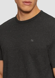 s.Oliver Kurzarmshirt Crew-Neck-Shirt mit Logo Dunkelgrau/Khaki/Dunkelgrün/Grau