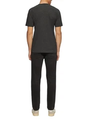 s.Oliver Kurzarmshirt Crew-Neck-Shirt mit Logo Dunkelgrau/Khaki/Dunkelgrün/Grau
