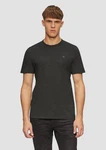 s.Oliver Kurzarmshirt Crew-Neck-Shirt mit Logo Dunkelgrau/Khaki/Dunkelgrün/Grau
