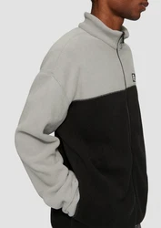 QS Outdoorjacke Fleecejacke mit Stehkragen Hellgrau/Grau/Dunkelgrau