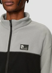 QS Outdoorjacke Fleecejacke mit Stehkragen Hellgrau/Grau/Dunkelgrau