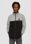 QS Outdoorjacke Fleecejacke mit Stehkragen Hellgrau/Grau/Dunkelgrau