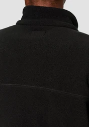 QS Outdoorjacke Fleecejacke mit Stehkragen Schwarz/Hellblau