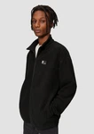 QS Outdoorjacke Fleecejacke mit Stehkragen Schwarz/Hellblau