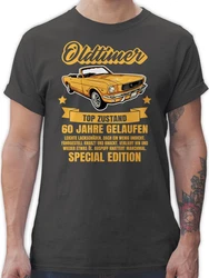 Shirtracer T-Shirt 60 Jahre Oldtimer 60. Geburtstag Silber/Gelb/Orange/Dunkelgrün