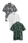 Next Poloshirt Poloshirts aus Jersey im 3er-Pack Dunkelgrün/Dunkelblau/Grün/Weiß