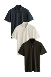 Poloshirt Poloshirts aus Jersey im 3er-Pack (3-tlg)