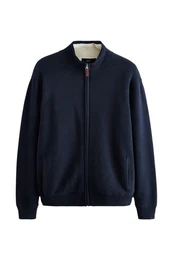 Strickjacke Regular Fit Premium-Pullover mit Reiverschluss (1-tlg)