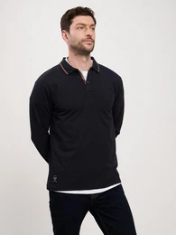 Langarm-Poloshirt 16029