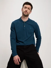 Langarm-Poloshirt 16028