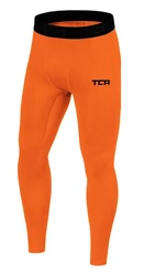 TCA Funktionshose Herren Leggings Kompressionshose Sporthose Orange