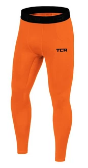 TCA Funktionshose Herren Leggings Kompressionshose Sporthose Orange