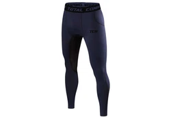 TCA Funktionshose Herren Leggings Kompressionshose Sporthose Dunkelblau