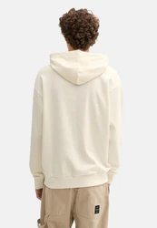 TOM TAILOR Kapuzensweatshirt Hoodie Beige/Creme/Weiß/Khaki