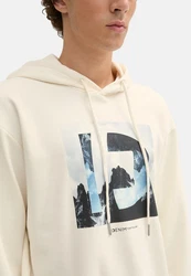 TOM TAILOR Kapuzensweatshirt Hoodie Beige/Creme/Weiß/Khaki