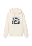 TOM TAILOR Kapuzensweatshirt Hoodie Beige/Creme/Weiß/Khaki