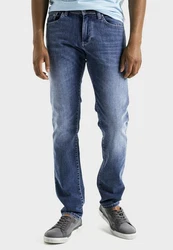 camel active 5-Pocket Jeans Madison Dunkelblau/Blau/Lila