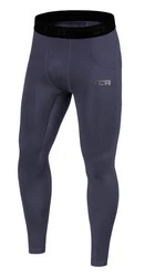TCA Funktionshose Herren Leggings Kompressionshose Sporthose Dunkelgrau