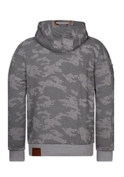 naketano Kapuzenpullover Supapimmel Grau/Dunkelgrün/Dunkelgrau/Hellgrau
