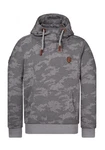 naketano Kapuzenpullover Supapimmel Grau/Dunkelgrün/Dunkelgrau/Hellgrau