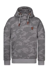 naketano Kapuzenpullover Supapimmel Grau/Dunkelgrün/Dunkelgrau/Hellgrau