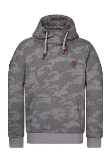 naketano Kapuzenpullover Supapimmel Grau/Dunkelgrün/Dunkelgrau/Hellgrau