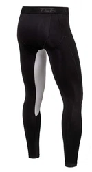 TCA Funktionshose Herren Leggings Kompressionshose Sporthose Schwarz/Hellgrau