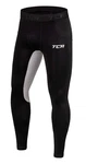 TCA Funktionshose Herren Leggings Kompressionshose Sporthose Schwarz/Hellgrau